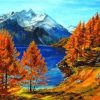 Mountain Fall Lake Scenery Paint By Numbers