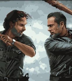 Negan and Rick Fight Paint By Numbers