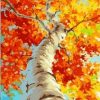 Orange Autumn Tree Paint By Numbers