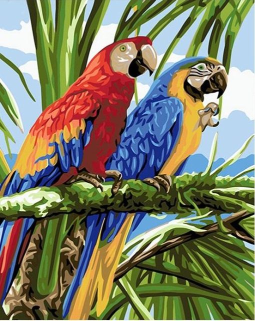 Parrots Birds Paint By Numbers