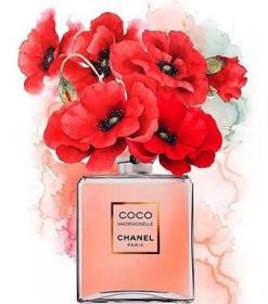 Perfume Pink Flower Paint By Numbers