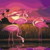Pink Flamingo Birds Paint By Numbers