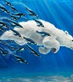 Polar Bear Swimming Paint By Numbers