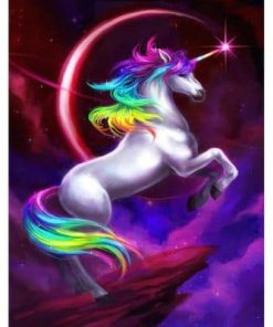 Rainbow Unicorn Horse Paint By Numbers