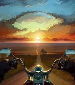 Ride off Into The Sunset Paint By Numbers