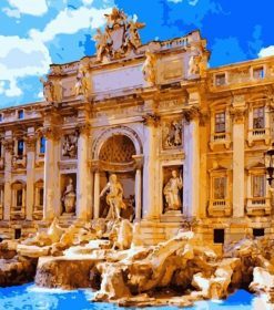 Roman Trevi Fountain Rome Paint By Numbers