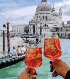 Romantic Couple in Venice Paint By Numbers
