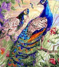 Royal Peacocks Art Paint By Numbers