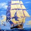 Sailing Boat Painting Paint By Numbers