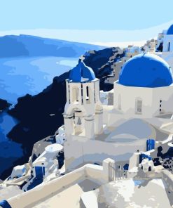 Santorini City in Greece Paint By Numbers