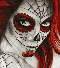 Scary Girl With Red Hair Paint By Numbers