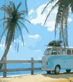 Seaside Coconut Car Paint By Numbers