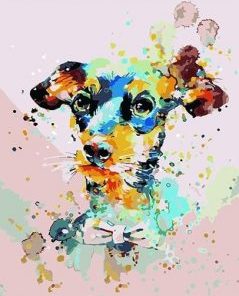 Splatter Dog Paint By Numbers