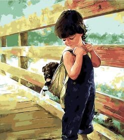 The Boy And Little Dog Paint By Numbers
