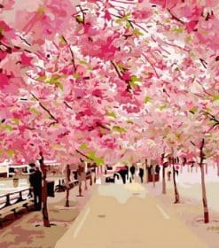 The Cherry Blossom Trees Paint By Numbers