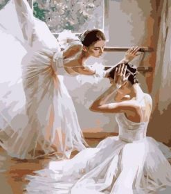 Two Beautiful Ballerina Girls Paint By Numbers