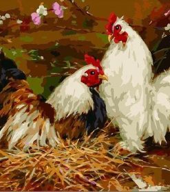 Two Chickens Paint By Numbers
