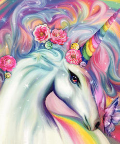Unicorn With Flowers Paint By Numbers