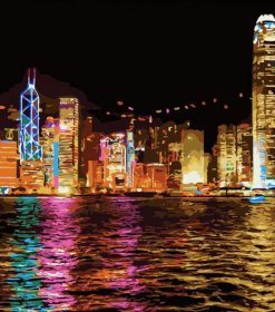 Victoria Harbour in Hong Kong Paint By Numbers