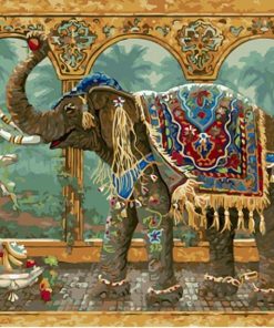 Vintage Elephant Paint By Numbers