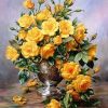 Vintage Yellow Flowers Paint By Numbers