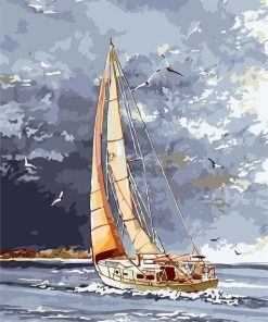 Watercolor Boats Paint By Numbers