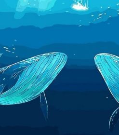 Whales Under Sea Paint By Numbers