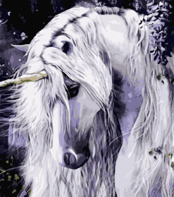 White Unicorn Horse Paint By Numbers