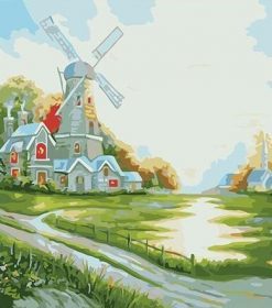 Windmill House Paint By Numbers
