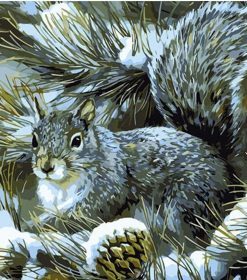 Winter Squirrel Paint By Numbers