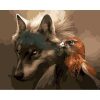 Wolf And Hawk Paint By Numbers