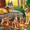 Wolf Family Paint By Numbers