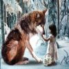 Wolf and Little Girl Paint By Numbers