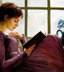 Woman Reading Book Paint By Numbers