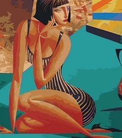 Woman in a Bathing Suit Paint By Numbers