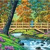 Wooden Bridge Forest Paint By Numbers