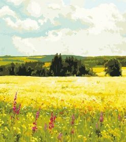 Yellow Field Paint By Numbers
