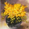 Yellow Flowers in a Vase Paint By Numbers