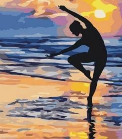 Yoga Girl By The Seaside Paint By Numbers