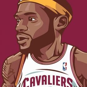 Cartoon King Lebron James Paint By Numbers