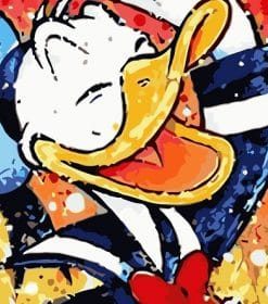 Donald Duck Cartoon Paint By Numbers