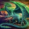 Emerald Dragon Fantasy Paint By Numbers