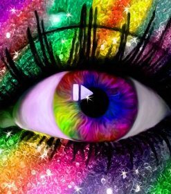 Rainbow Eyes Paint By Numbers