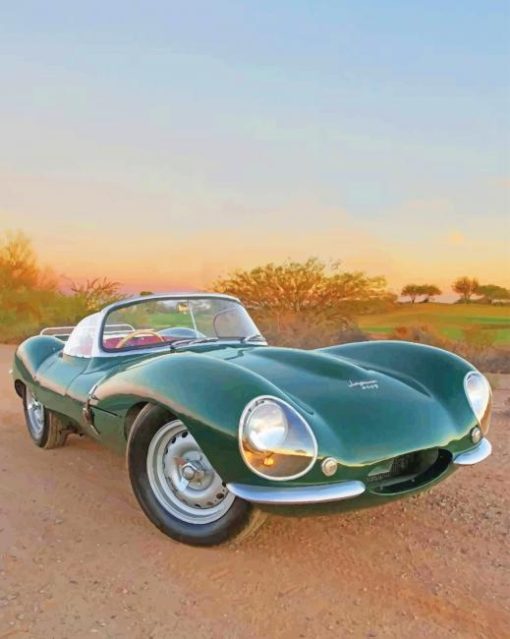 Jaguar Xkss Car paint by numbers