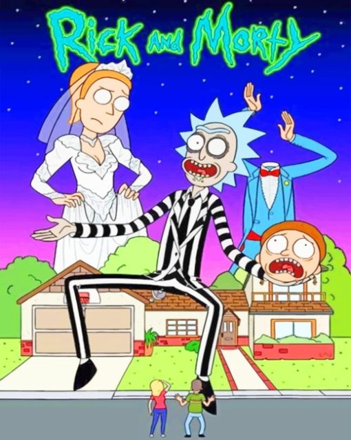 Rick And Morty Halloween Paint by numbers