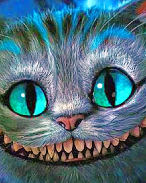 Cheshire Cat Smiling Paint by numbers