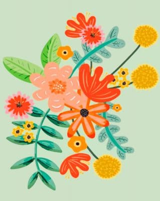 Flowers Illustration paint by numbers