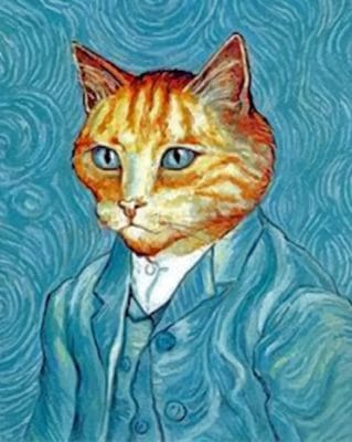 Van Gogh Cat paint by numbers