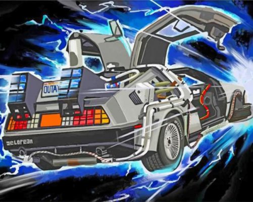 Delorean Car paint by numbers