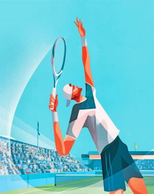 Tennis Player Paint by numbers